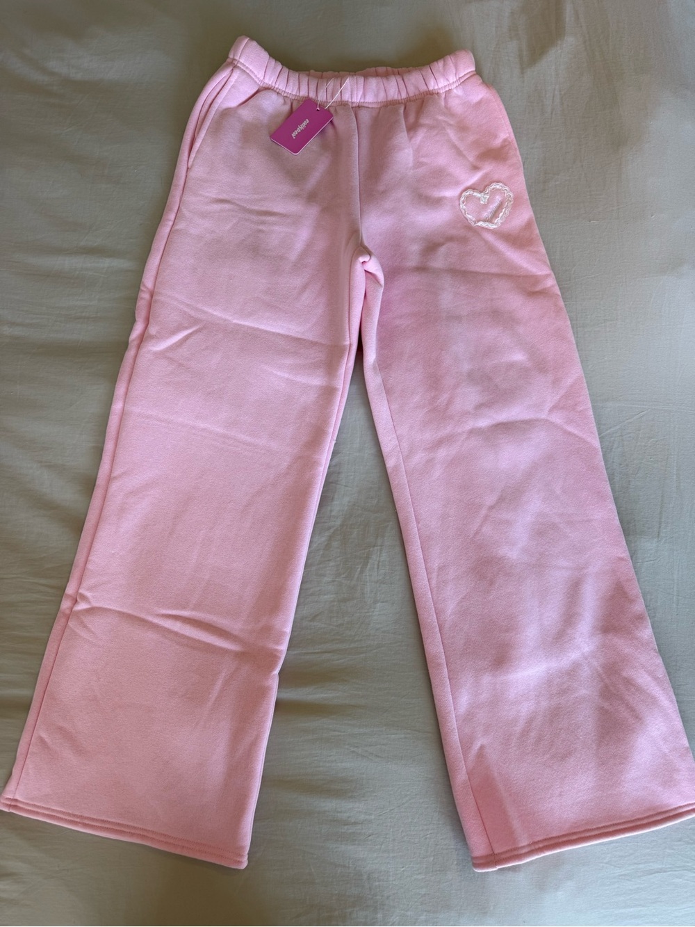 Edikted Pink Women’s Heart Sweatpants